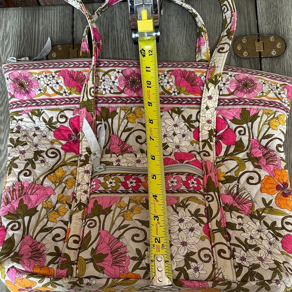 Vera Bradley Tea Garden Tote Shoulder Purse Handbag Retired Pattern - Picture 14 of 16